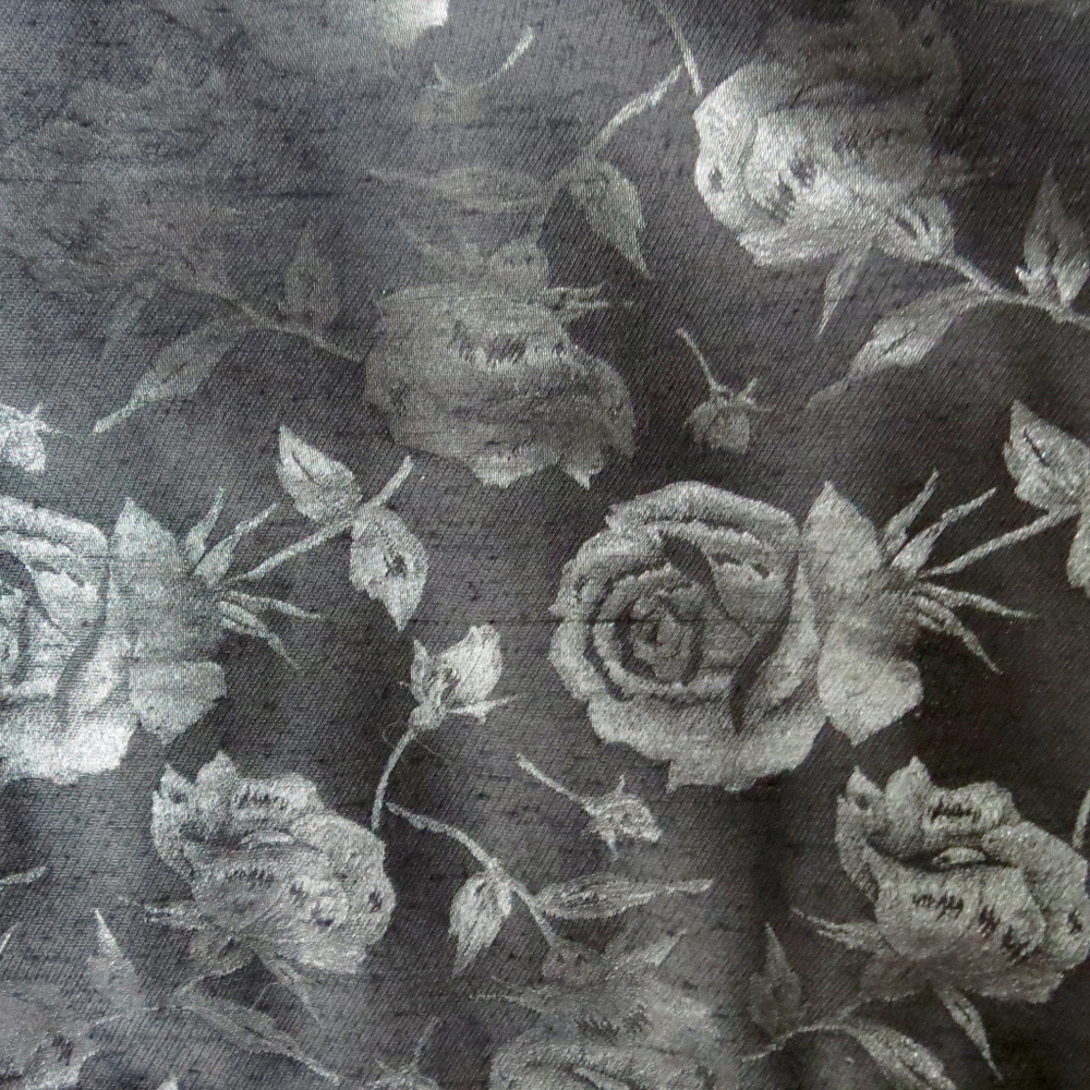 Vtg NICOLE MILLER Brocade Roses Cocktail Dress 8 - Picture 9 of 10